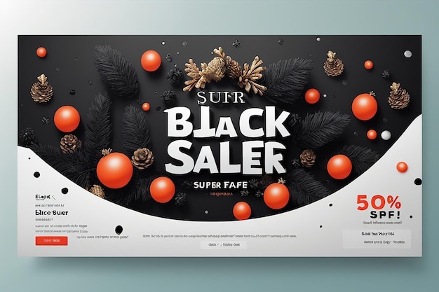 Black Friday super sale facebook cover sjabloon