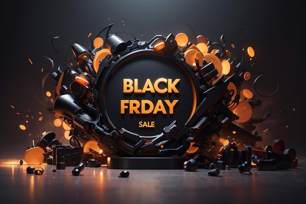 Black friday super sale facebook cover template