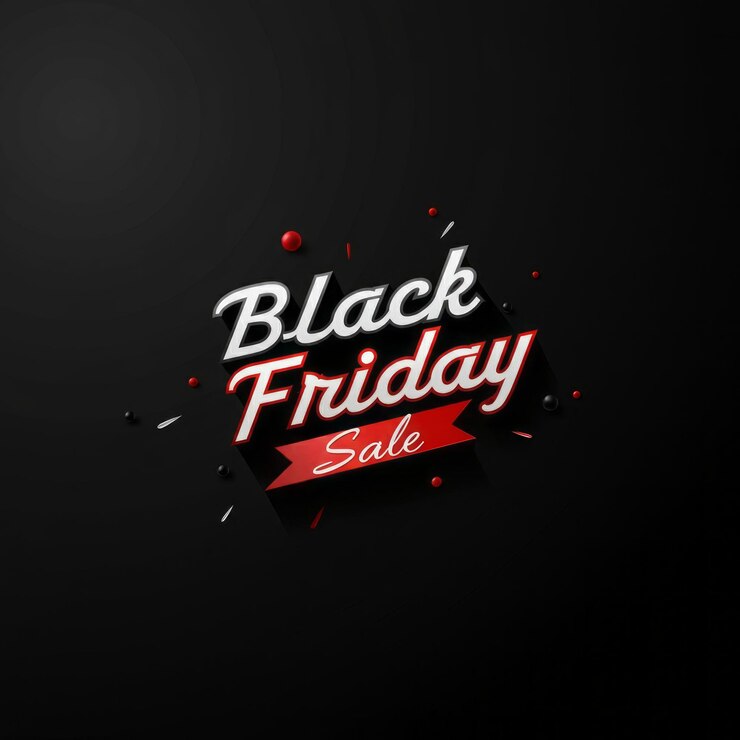 Foto black friday super sale poster flat design achtergrond