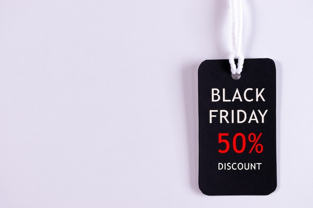 Black Friday tag with text