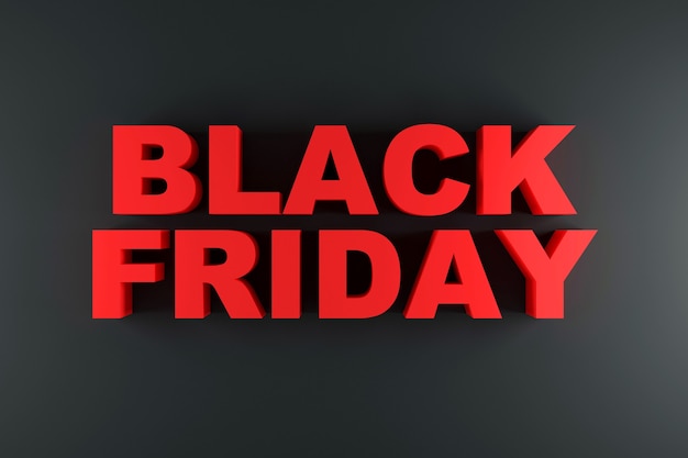 Black Friday-teken op zwarte achtergrond