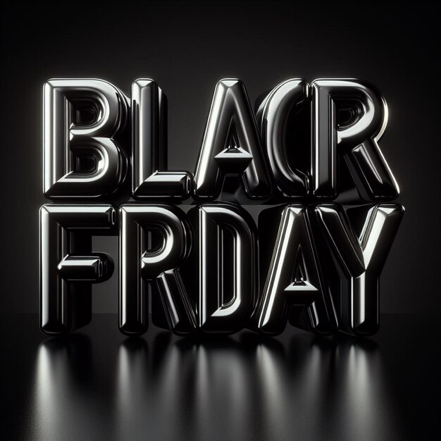 Foto testo del black friday su sfondo nero