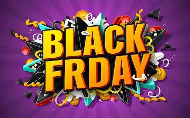 Photo black friday text style effect generated by ai