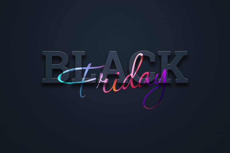 Foto black friday verkoop belettering illustratie