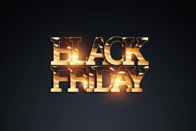 Black Friday-verkoopbelettering in gouden letters.