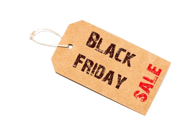 Foto black friday-verkoopteken met draad