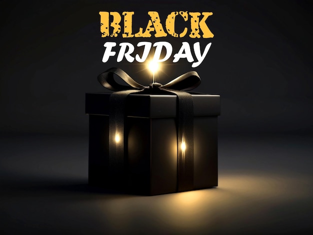 black friday with black gift box