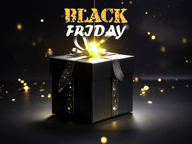 black friday with black gift box