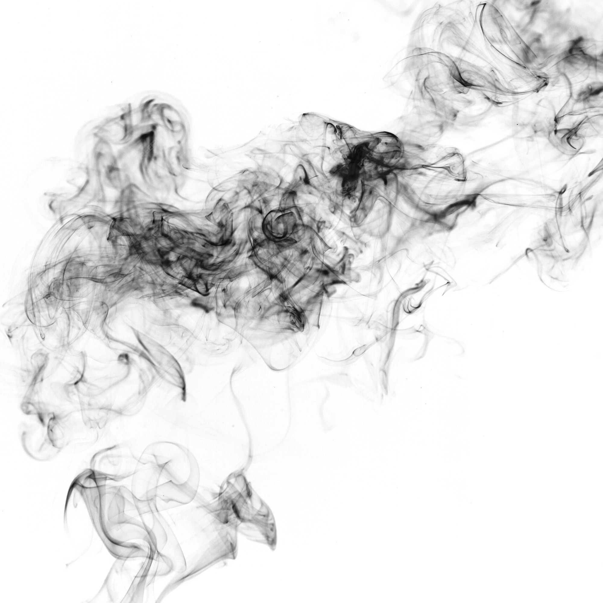 Premium Photo | Black fume on white background