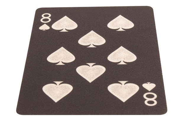 black gambling card 1 2 3 4 5 6 7 8 9 10 j q k isolated on white background