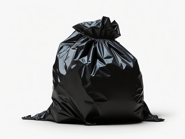 Premium AI Image | black garbage bag isolated on transparent or white ...