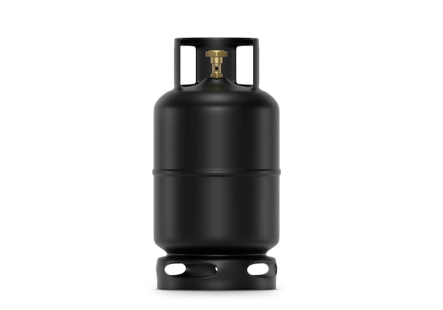 Photo black gas tanks isolated on white background