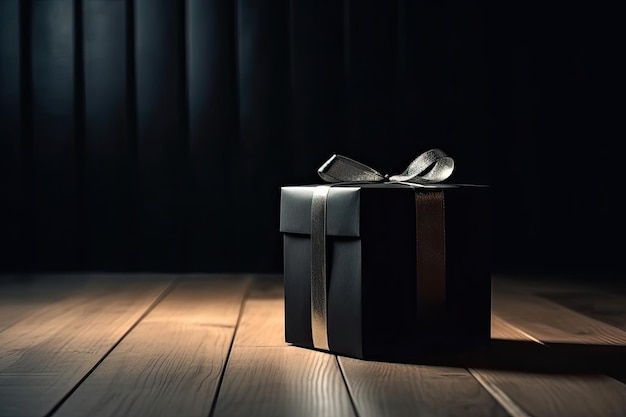 Black Gift Box Generative AI