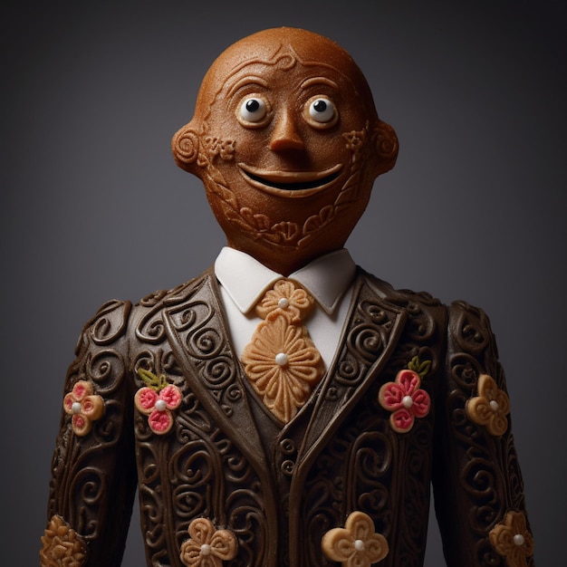 a black gingerbrad man