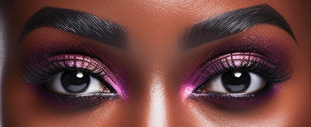 black girl eyes close up