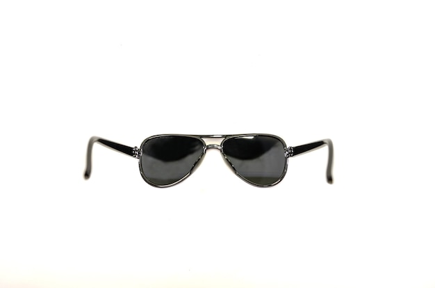 Black glasses isolated on white surface