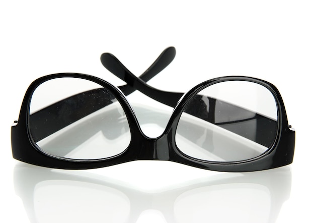 Black glasses isolated on white