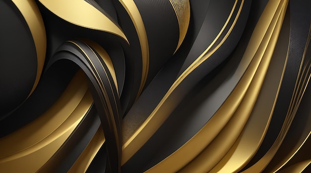 Black and gold 3d gradient background