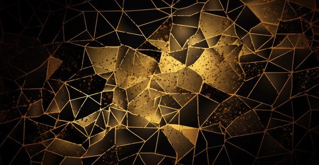 A black and gold background with a black background and a gold pattern.