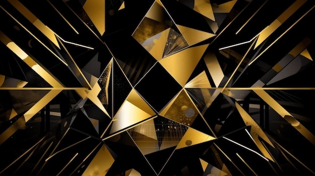 A black and gold background with a black background and a gold star.