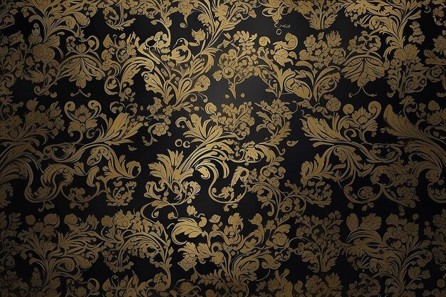 Photo a black and gold background with a black and gold pattern