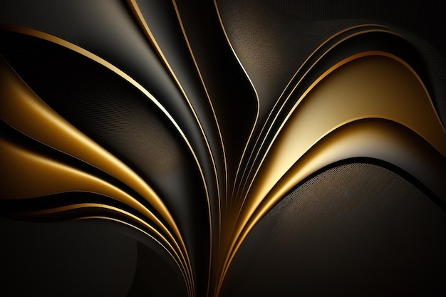 Black and gold background with a black and gold pattern.