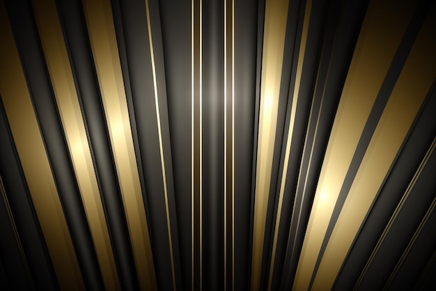 A black and gold background with a black and gold striped pattern.