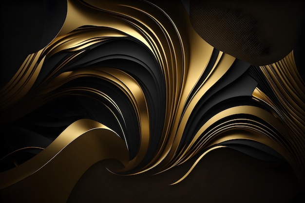 Black and gold background with a gold and black background