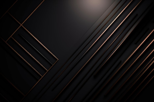 A black and gold background with lines generative AI