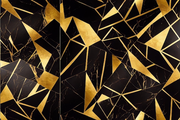 Premium Photo  Black and gold background with marble effect seamless