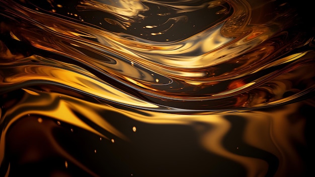 A black and gold background with a wave and the word gold on it