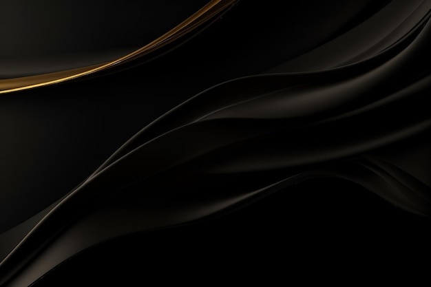 A black and gold background with wavy lines generative AI