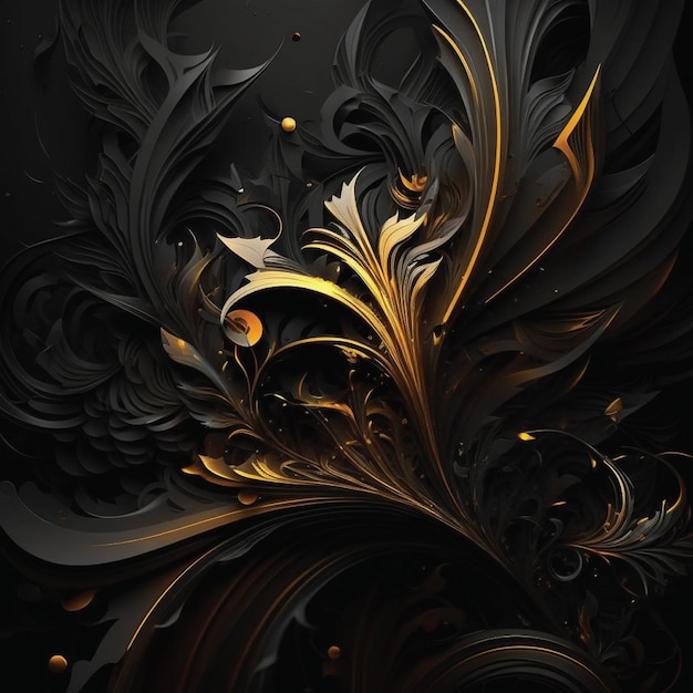 A black and gold background with a white design and the words " golden " on it.