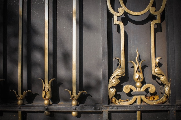 Black and gold fence