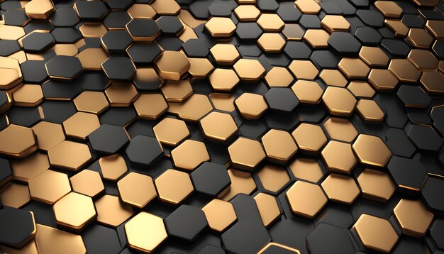 Photo a black and gold floor with a gold and black background