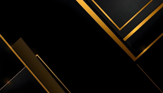 Black and Gold Geometric Abstract