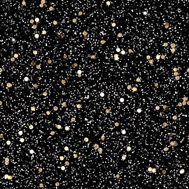 A black and gold glitter background with lots of small dots generative ai