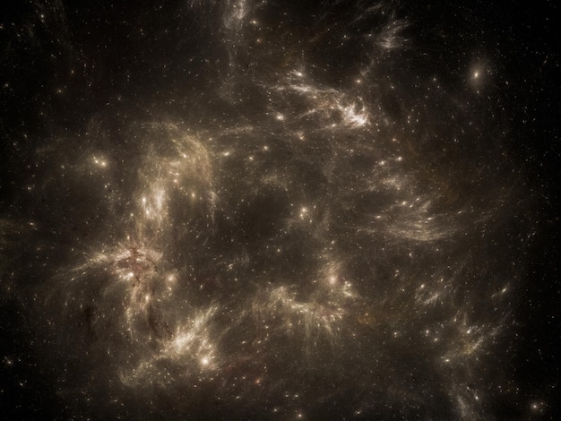 A black and gold image of a galaxy with a lot of stars in the center.