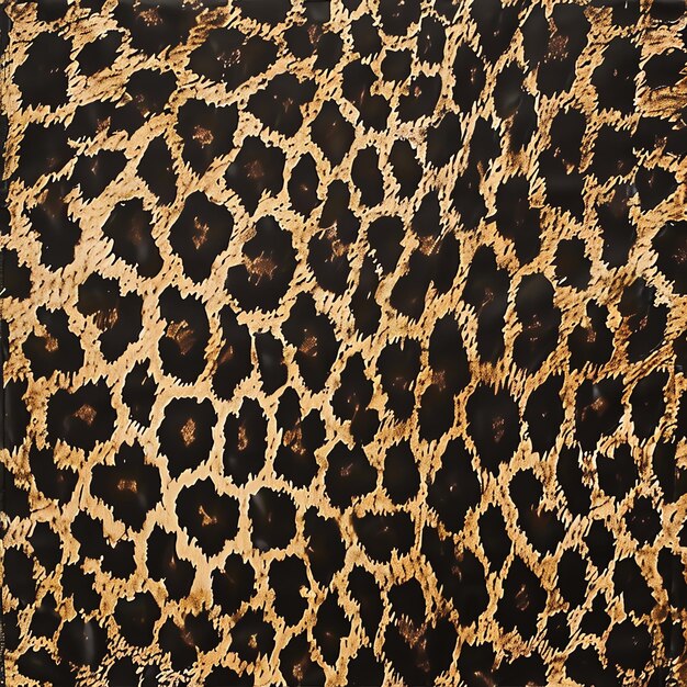 Photo the black and gold leopard skin of a leopard