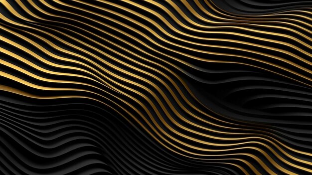 Black and gold lines on a black background.