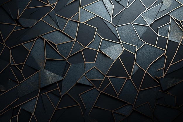 Black and gold low poly background