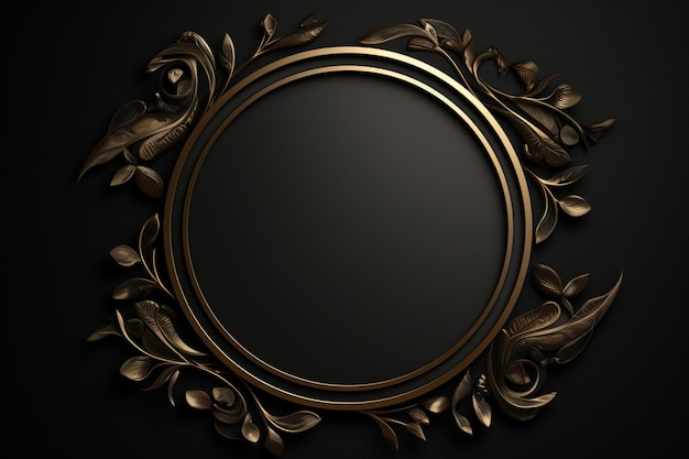 Photo black and gold luxury background with copy space