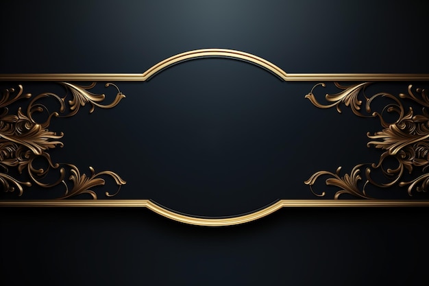 Photo black and gold luxury background with copy space