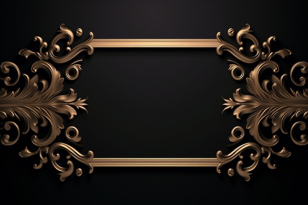 Black and Gold Luxury Background with Copy Space