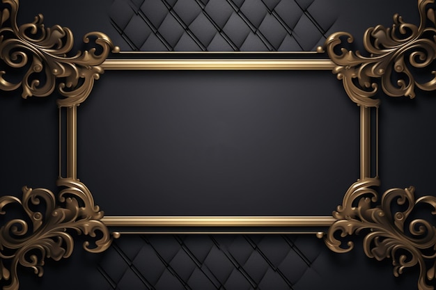 Photo black and gold luxury background with copy space