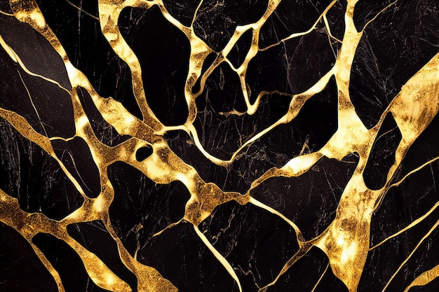 Black and gold marble abstract background