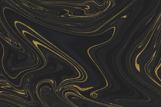 黒と金の大理石の抽象的な背景
