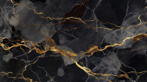 Photo black and gold marble background abstract