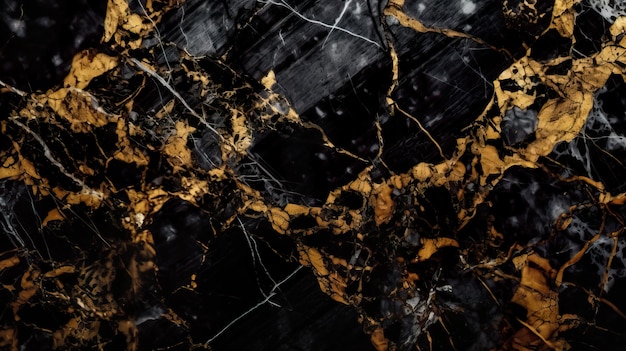 Black and gold marble background