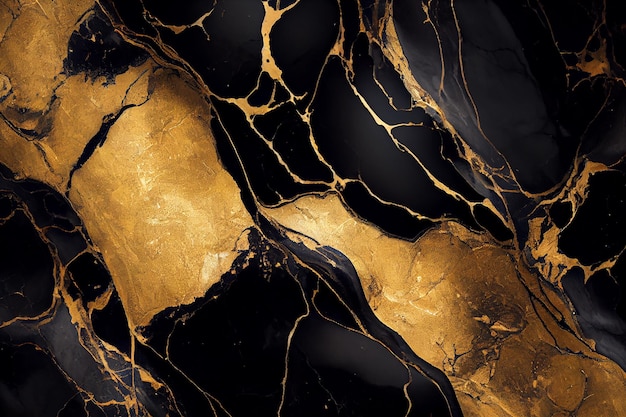 Black and gold marble texture Marbled Distorted Textured Background